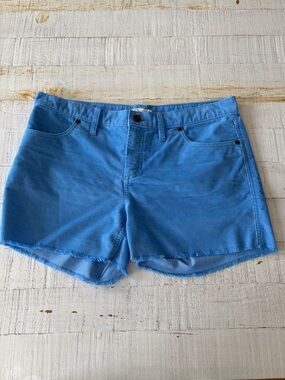 Carve Designs Corduroy Shorts size 10 Mid Rise Cutoff Blue Lightweight